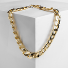 Колье «Цепь голден» плоская, цвет глянцевое золото, 45 см - Фото 2