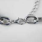 Колье «Цепь голден» плетёнка, цвет глянцевое серебро, 45 см - Фото 2