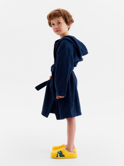 Халат махровый детский «Этель. Любимый сыночек», размер 32, синий