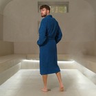 Халат махровый мужской «Глава семьи», размер 52-54, цвет синий - Фото 5