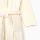 Халат махровый детский Этель Follow me, размер 32 (110-116 см), бежевый - Фото 5