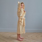 Халат махровый детский Этель Follow me, размер 34 (122-128 см), бежевый - Фото 4