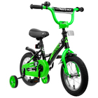 Велосипед 12" Novatrack Strike, 2020, цвет чёрный/зелёный - Фото 2