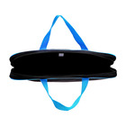 Папка с ручками текстильная А4, Calligrata "Офис, 350 х 265 х 45 мм, ПМД 2-42, чёрная/ярко-голубая - Фото 5