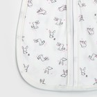 Пеленка-кокон на молнии, зайки цв розовый, рост 68, интерлок - Фото 4