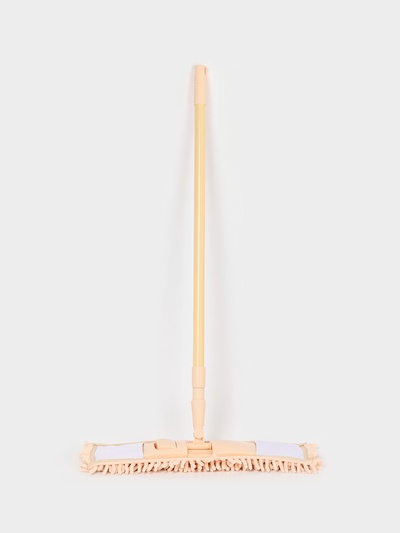 Швабра для мытья пола плоская Доляна, телескопическая ручка, насадка букля, 43×14×124 см