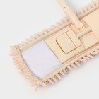Швабра для мытья пола плоская Доляна, насадка букля 42×12 см, металлическая ручка 120 см - Фото 4