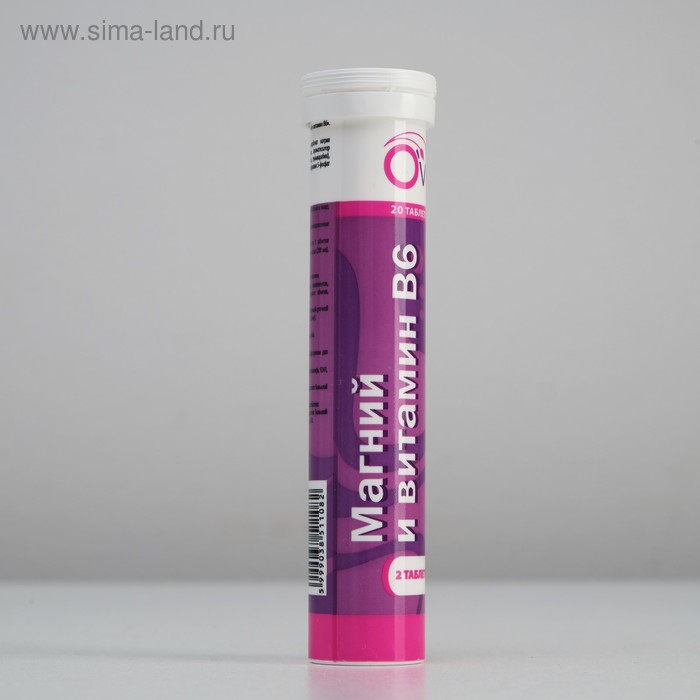 Магний и витамин В6 OVIE, антистресс и здоровый сон, 20 шипучих таблеток - Фото 1