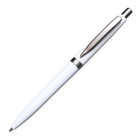 Ручка шариковая автоматическая, 0.5 мм, под логотип, стержень синий, белый корпус (комплект 12 шт)