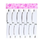 Ручка под логотип Calligrata, шариковая, автоматическая, синий стержень, узел 0.7 мм, корпус белый - Фото 4