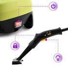 Пароочиститель Kitfort КТ-951, 1250 Вт, 0.75 л, нагрев 7-9 мин, чёрно-зелёный - фото 51318971