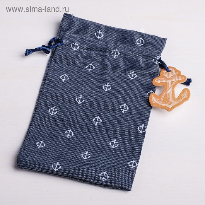 Мешок подарочный «Якорь», 10 х 16 см +/- 1.5 см - Фото 1