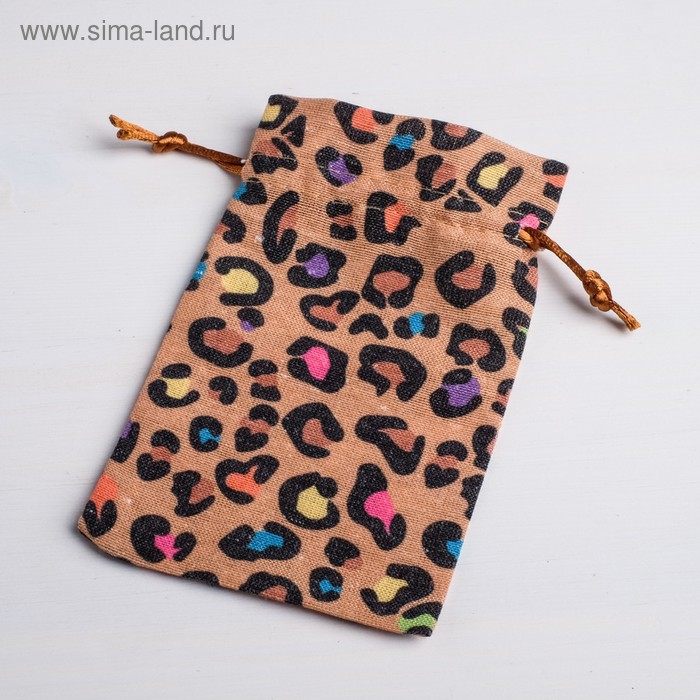 Мешок подарочный «Леопард», 10 х 16 см +/- 1.5 см - Фото 1