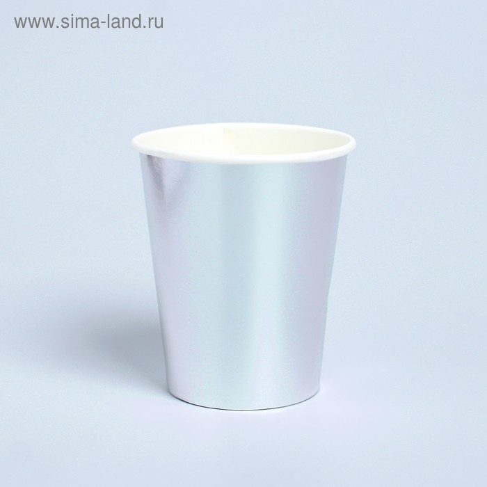 Стаканы 260 мл, набор 6 шт., цвет серебряный - Фото 1