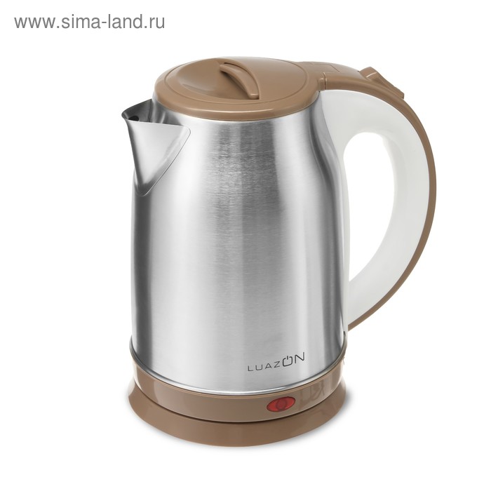 Чайник электрический Luazon LSK-1814, металл, 1.8 л, 1800 Вт, коричневый - Фото 1