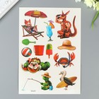 Татуировка на тело цветная "Зверята на отдыхе" 21х15 см - Фото 2