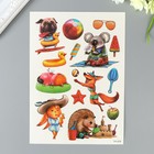 Переводные тату на тело цветные «Зоопарк на пляже», 21×15 см - Фото 2