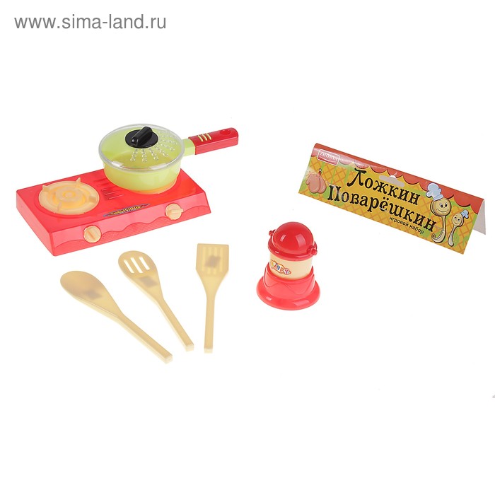 набор посуды с плитой Ложкин поварежкин 7 предметов в пак. - Фото 1