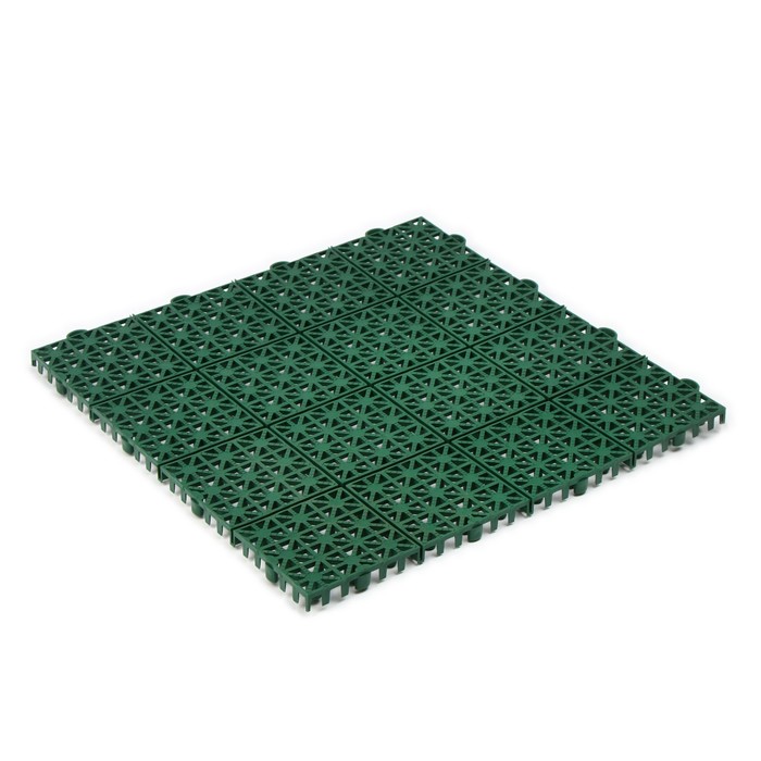Модульное покрытие, 30 × 30 × 1,5 см, пластик, зелёное, 1 шт. - фото 1889438416