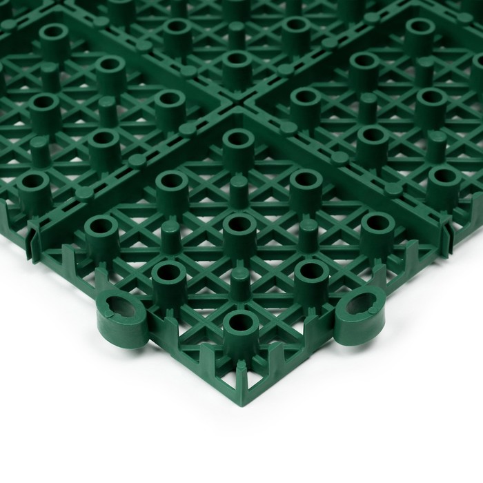 Модульное покрытие, 30 × 30 × 1,5 см, пластик, зелёное, 1 шт. - фото 1889438417