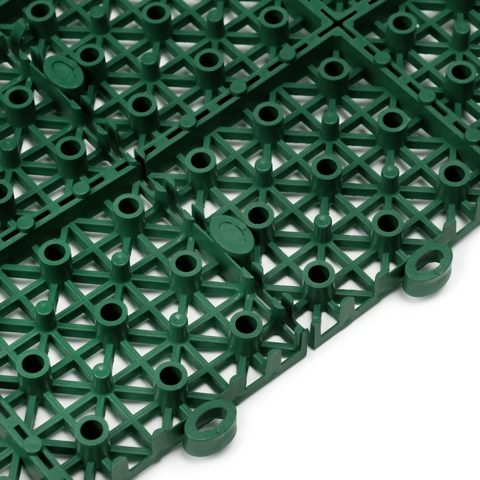 Модульное покрытие, 30 × 30 × 1,5 см, пластик, зелёное, 1 шт. - фото 1889438419