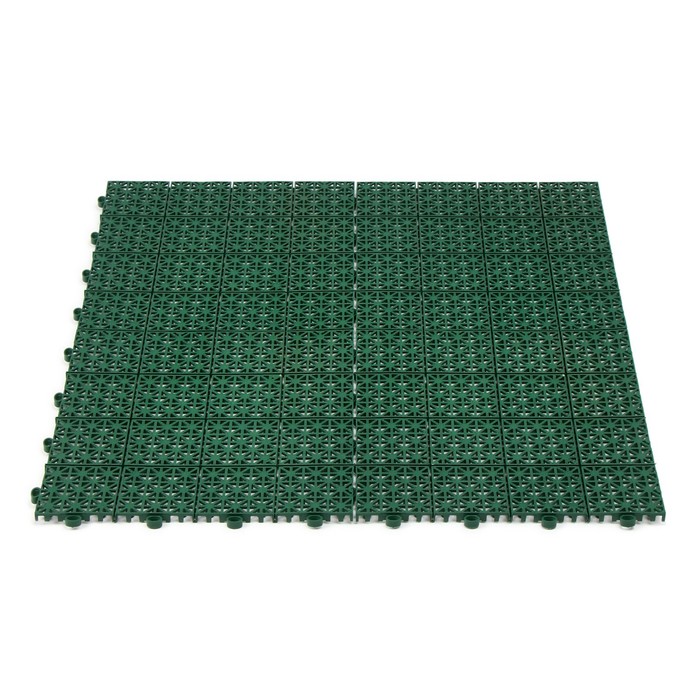 Модульное покрытие, 30 × 30 × 1,5 см, пластик, зелёное, 1 шт. - фото 1908547828