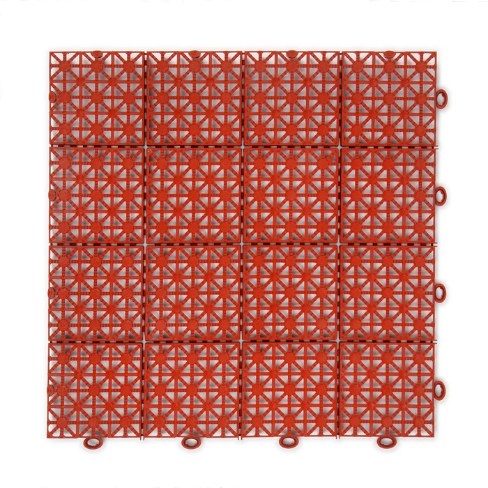 Модульное покрытие, 30 × 30 × 1,1 см, пластик, терракотовый, 1 шт. - фото 1908547831