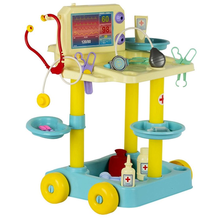 Игровой набор «Доктор» на тележке, 23 предмета - Фото 1