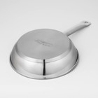 Сковорода Катунь «Общепит», d=24 см, толщина корпуса 0.6 мм, дно 3.5 мм, капсульное дно, антипригарное покрытие, индукция, нержавеющая сталь - Фото 2