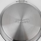 Сковорода Катунь «Общепит», d=24 см, толщина корпуса 0.6 мм, дно 3.5 мм, капсульное дно, антипригарное покрытие, индукция, нержавеющая сталь - Фото 3