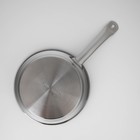 Сковорода Катунь «Общепит», d=24 см, толщина корпуса 0.6 мм, дно 3.5 мм, капсульное дно, антипригарное покрытие, индукция, нержавеющая сталь - Фото 4