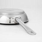 Сковорода Катунь «Общепит», d=24 см, толщина корпуса 0.6 мм, дно 3.5 мм, капсульное дно, антипригарное покрытие, индукция, нержавеющая сталь - Фото 5