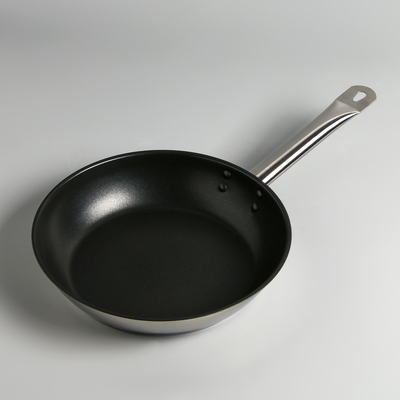 Сковорода «Общепит», d=26 см, толщина корпуса 0,6 мм, дно 3,5 мм, с теплораспределительным слоем, антипригарное покрытие, индукция