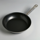 Сковорода «Общепит», d=28 см, толщина корпуса 0,6 мм, дно 3,5 мм, с теплораспределительным слоем, антипригарное покрытие, индукция, цвет металлик - Фото 1