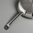 Сковорода Катунь «Общепит», d=28 см, толщина корпуса 0.6 мм, дно 3.5 мм, капсульное дно, антипригарное покрытие, индукция, нержавеющая сталь - Фото 3