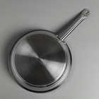 Сковорода Катунь «Общепит», d=28 см, толщина корпуса 0.6 мм, дно 3.5 мм, капсульное дно, антипригарное покрытие, индукция, нержавеющая сталь - Фото 4