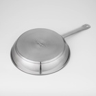 Сковорода Катунь «Общепит», d=30 см, толщина корпуса 0.6 мм, дно 3.5 мм, капсульное дно, антипригарное покрытие, индукция, нержавеющая сталь - Фото 2