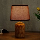 Лампа настольная 08938/1 E14 40Вт кофе 17х17х30 см RISALUX - фото 21048078