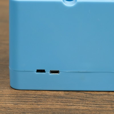Лампа настольная RISALUX 85303/1, сенсорная, 18хLED, 3 Вт, диммер, USB, AKB, синяя, 10×10.5×43 см