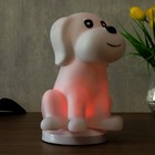 Фигурка светящаяся RISALUX «Собачка», от USB LED-ночник, RGB, батарейки 3×AAA, белый, 13×15xx20 см - фото 38677776