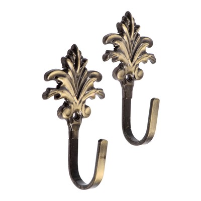 УЦЕНКА Крючок для штор KS010, однорожковый, цвет бронза