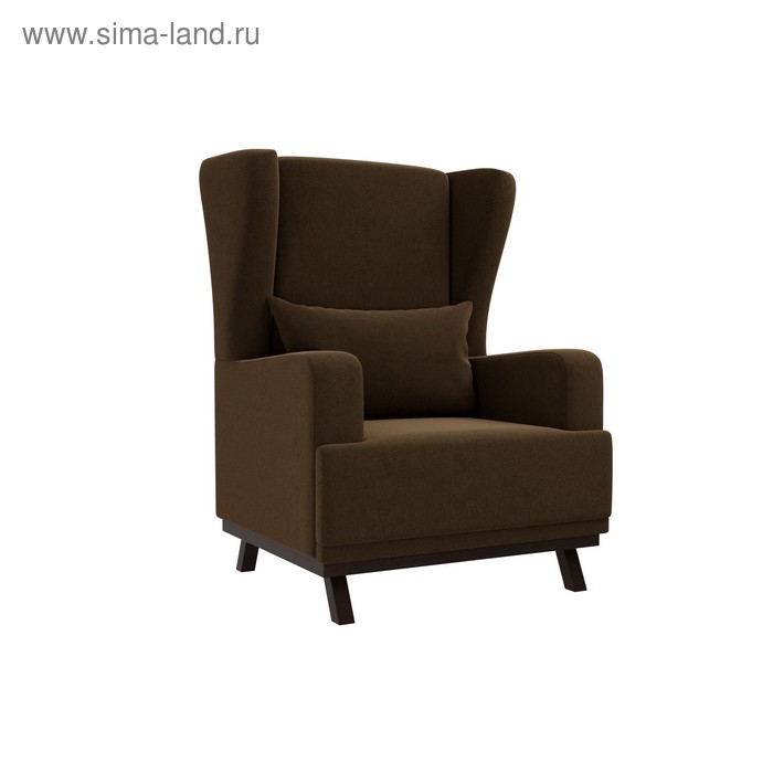 Кресло «Джон», микровельвет, цвет коричневый - Фото 1