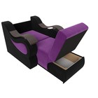 Кресло-кровать «Меркурий», механизм аккордеон, микровельвет, цвет фиолетовый / чёрный - Фото 7