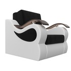 Кресло-кровать «Меркурий», механизм аккордеон, микровельвет, цвет чёрный / белый - Фото 3