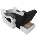 Кресло-кровать «Меркурий», механизм аккордеон, микровельвет, цвет чёрный / белый - Фото 7