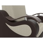 Кресло-кровать «Меркурий», механизм аккордеон, цвет рогожка корфу 02 / коричневая экокожа - Фото 4