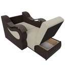 Кресло-кровать «Меркурий», механизм аккордеон, цвет рогожка корфу 02 / коричневая экокожа - Фото 7