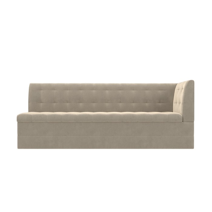 Кухонный диван «Бриз с углом», микровельвет, правый угол, цвет бежевый - фото 1887957278