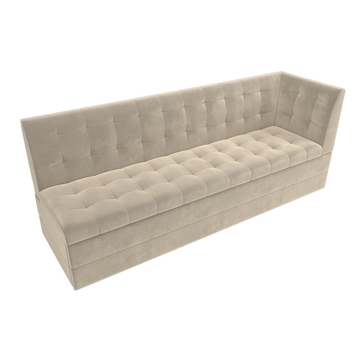 Кухонный диван «Бриз с углом», микровельвет, правый угол, цвет бежевый - фото 1887957281