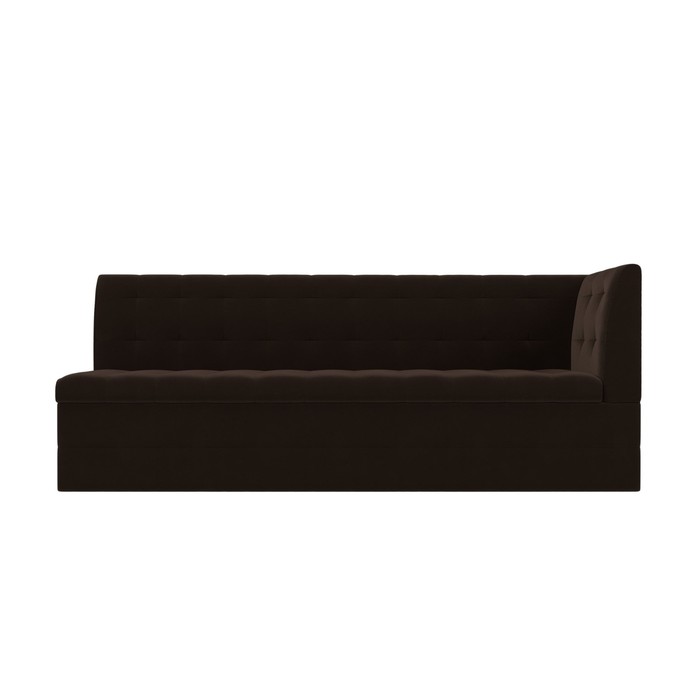 Кухонный диван «Бриз с углом», микровельвет, цвет коричневый - фото 1886475088